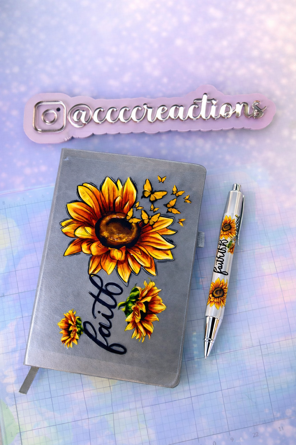 Libreta “Faith” Girasol – Inspiración, Fe y Esperanza