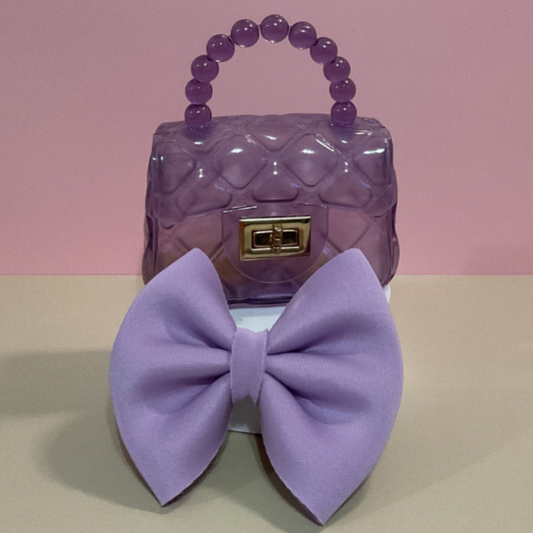 Girl Purse & Bow Purple  Accessories