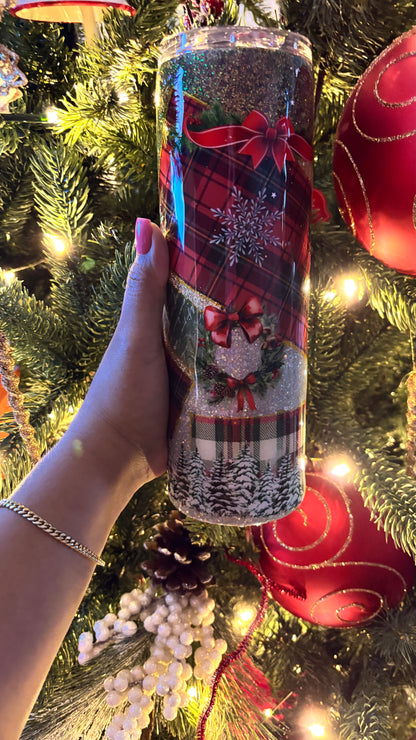 30OZ RED WINTER TUMBLERS