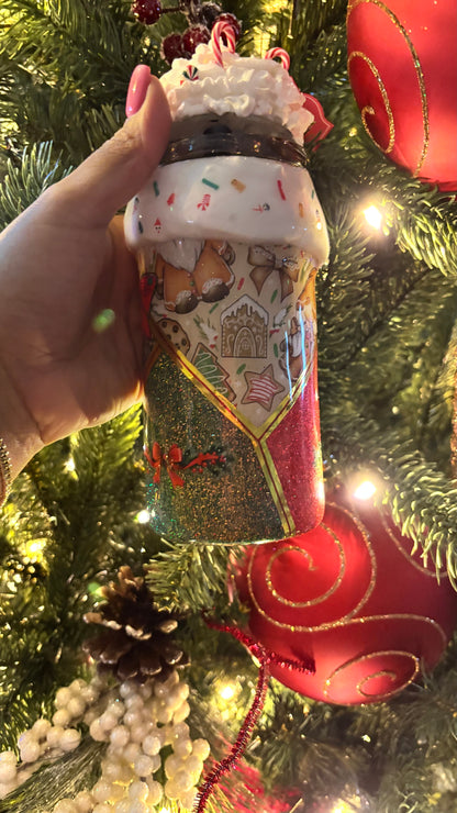 3D Tumbler Navideño 16oz – Edición Especial Gingerbread & Santa