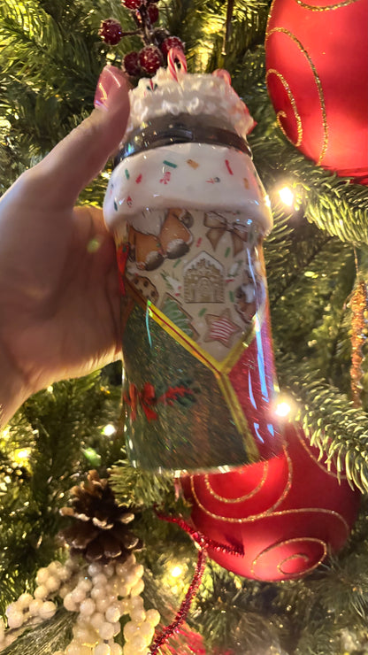 3D Tumbler Navideño 16oz – Edición Especial Gingerbread & Santa