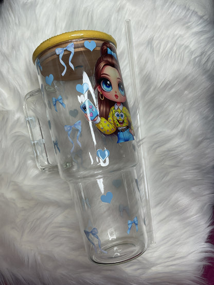 40 oz crystal clear glass cups