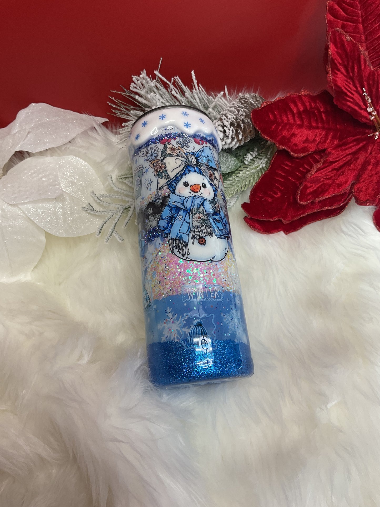 ⛄️BLUE SNOWFLAKE TUMBLERS