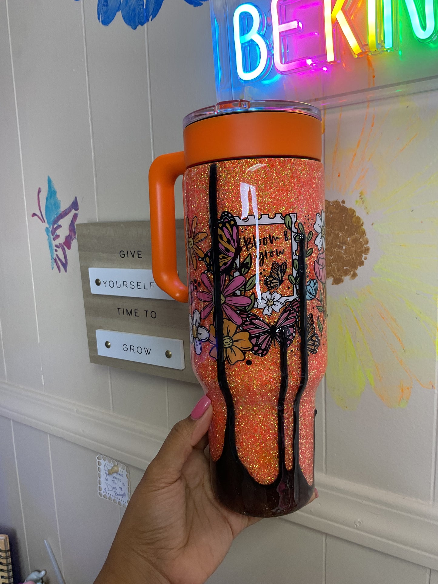 40 OZ-FLOWER TUMBLERS