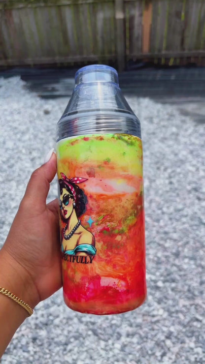 “Respectfully” – Botella coctelera para mezclar bebidas